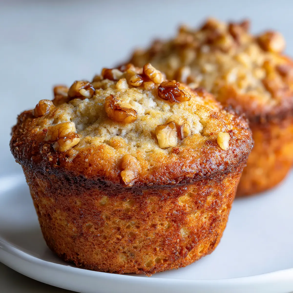 Close-up shot of Blender Banana Cottage Cheese Muffins