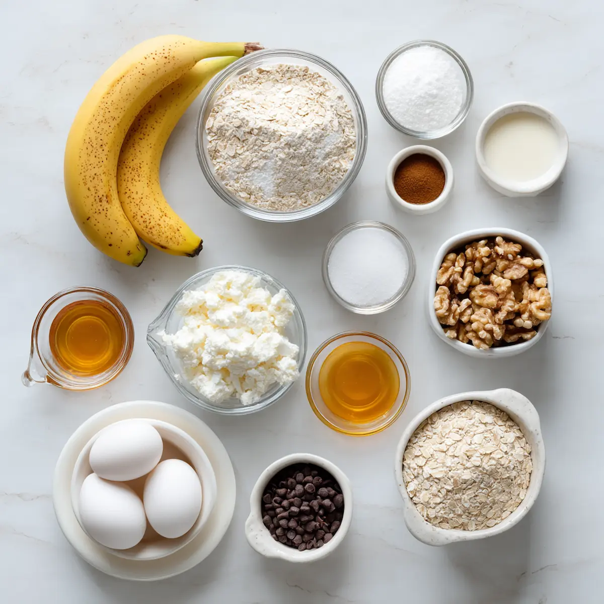 Banana Muffin with Cottage Cheese Ingredients Banana Muffins with Cottage Cheese Ingredients