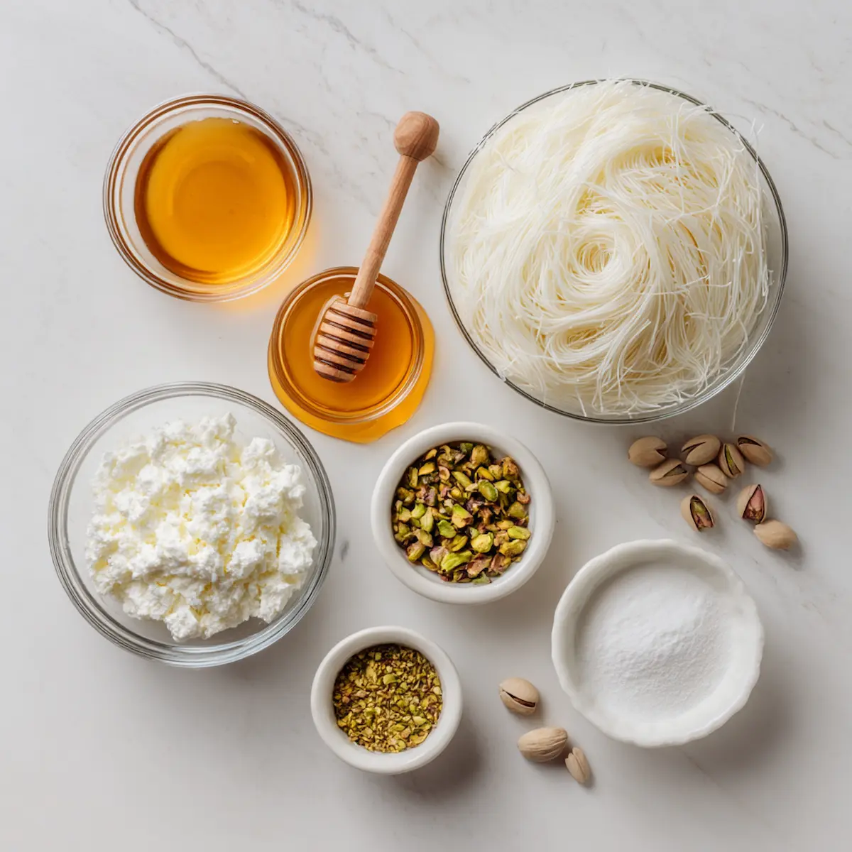 Cottage Cheese Kataifi Nests  Ingredients