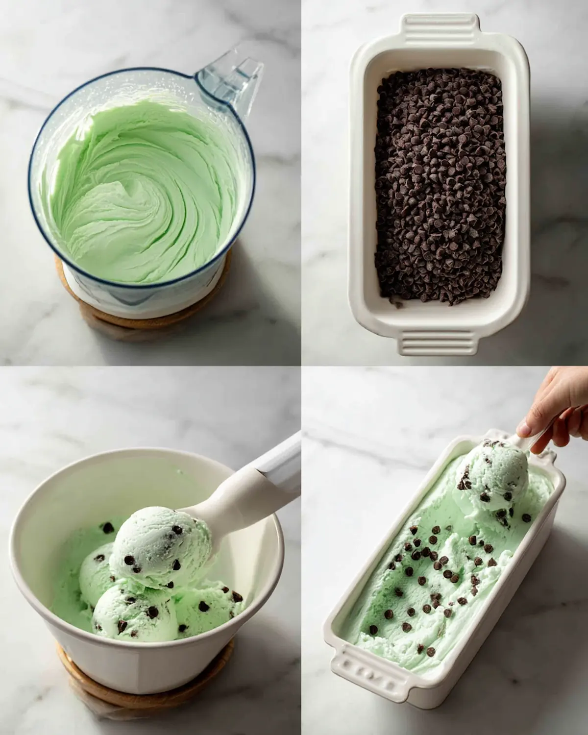 Cottage Cheese Mint Ice Cream Ingredients Step by Step