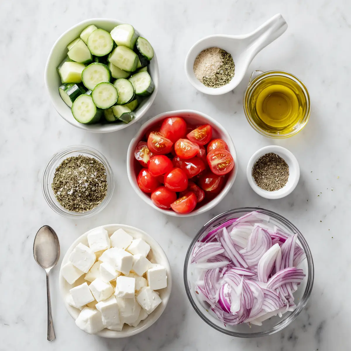 Fresh cucumber caprese salad ingredients Fresh cucumber caprese salad ingredients