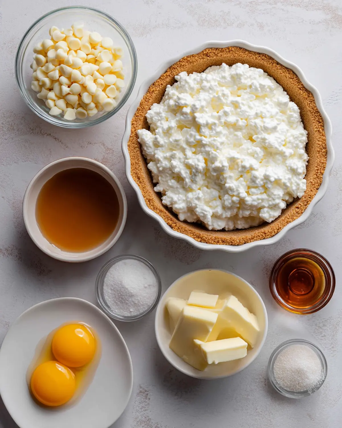 Yuzu White Chocolate Cottage Cheese Tart  Ingredients