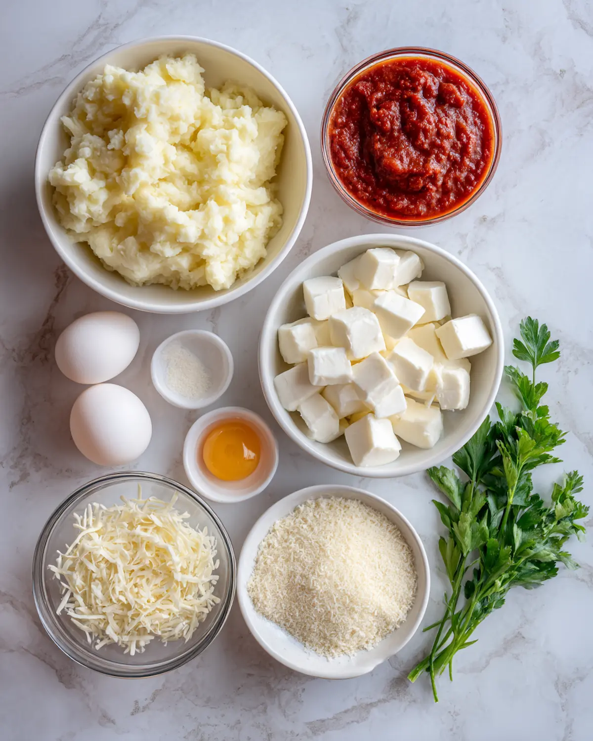 Cheesy Garlic Parmesan Potato Balls Ingredients