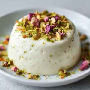 Pistachio Rosewater Cottage Cheese Mousse