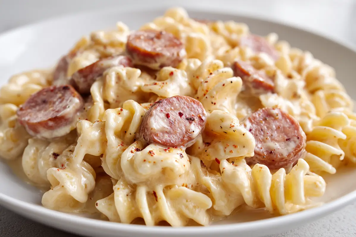 Crockpot Kielbasa Pasta – Creamy, Cozy, and Family-Approved