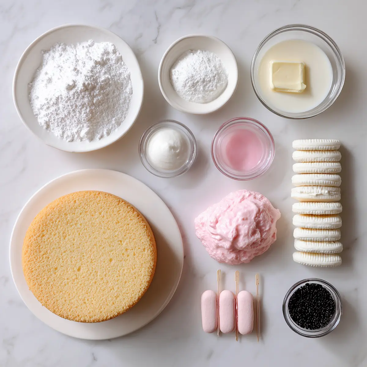 Homemade Labubu Cake Ingredients Ingredients You’ll Need for Labubu Cake Recipe