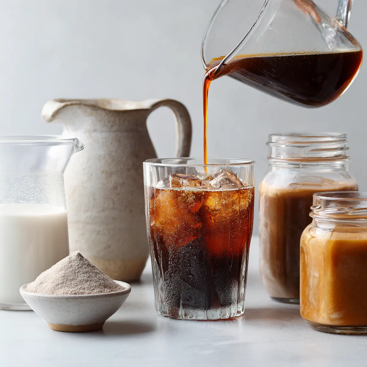Iced Mushroom Coffee Preparation Iced Mushroom Coffee Preparation