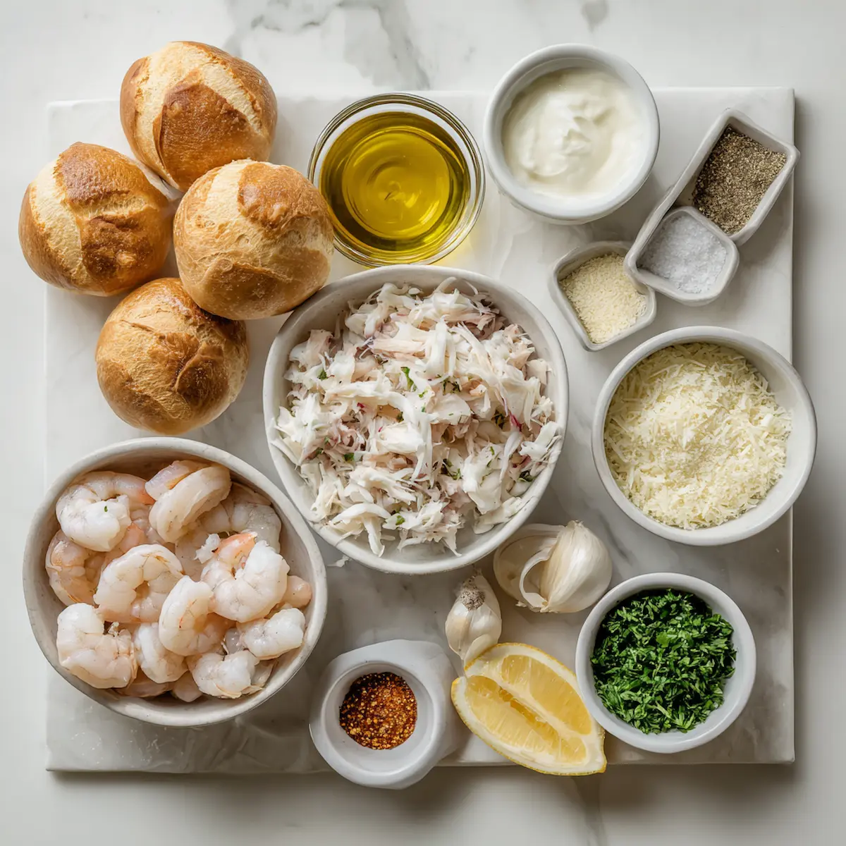 Stuffed Seafood Bread Bowl Ingredients Stuffed Seafood Bread Bowl Ingredients