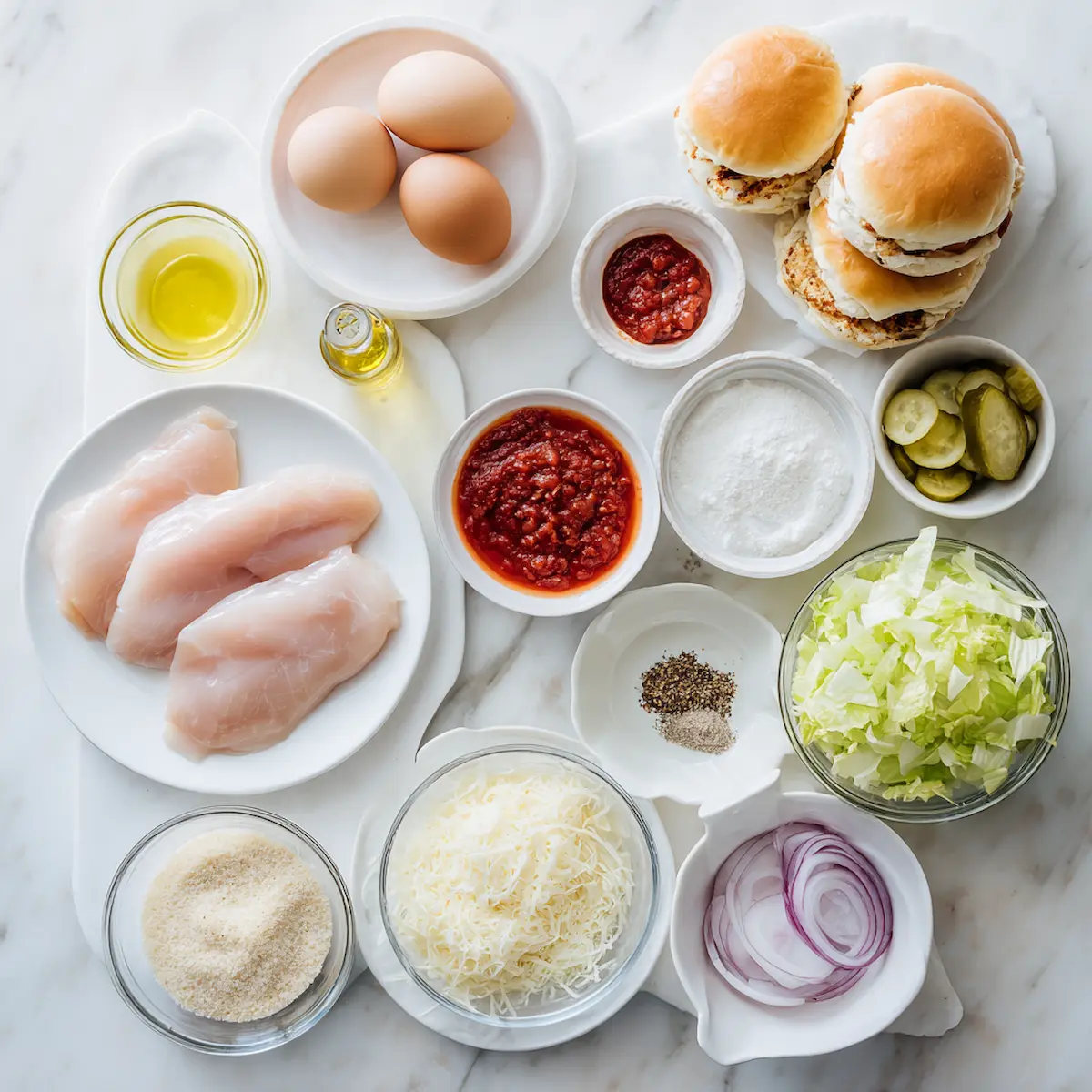 chicken parm Caesar salad sliders ingredients chicken parm Caesar salad sliders ingredients