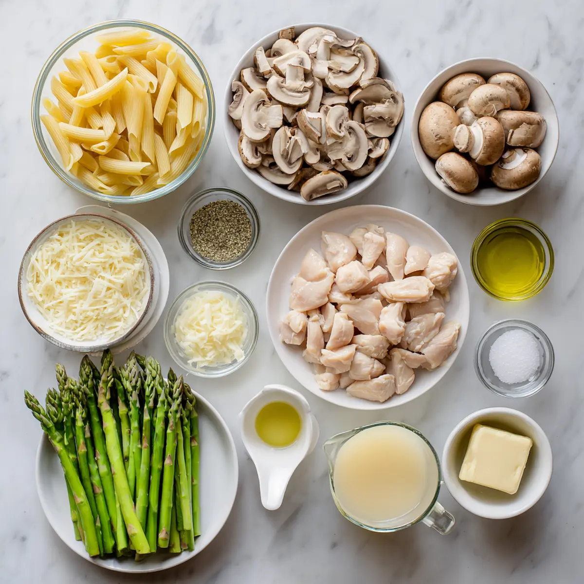 creamy mushroom and asparagus chicken penne ingredients creamy mushroom and asparagus chicken penne ingredients