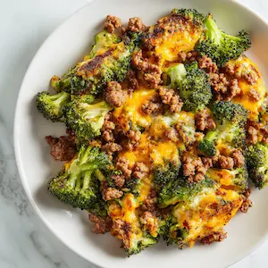 keto hamburger and broccoli skillet recipe