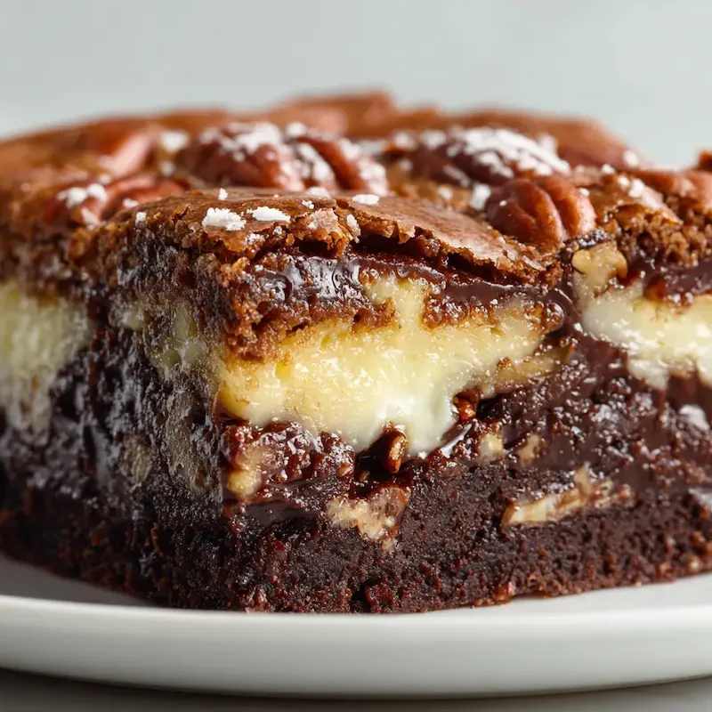 Brownie Pecan Pie Ooey Gooey Butter Cake