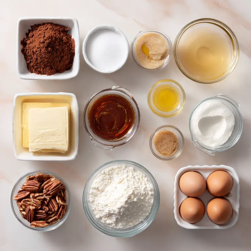 Brownie Pecan Pie Ooey Gooey Butter Cake Ingredients