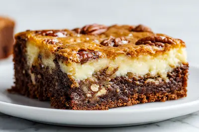 Brownie Pecan Pie Ooey Gooey Butter Cake recipe