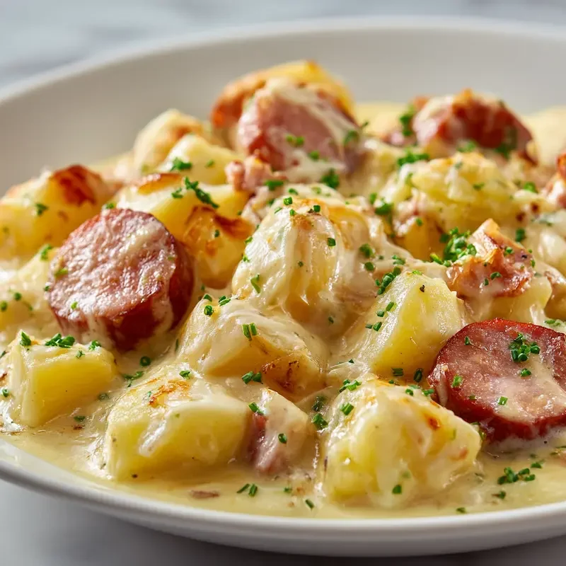 Kielbasa and Potatoes in Crockpot