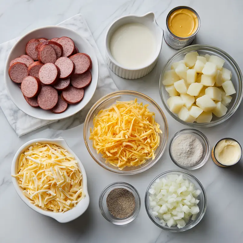 Kielbasa and Potatoes in Crockpot ingredients