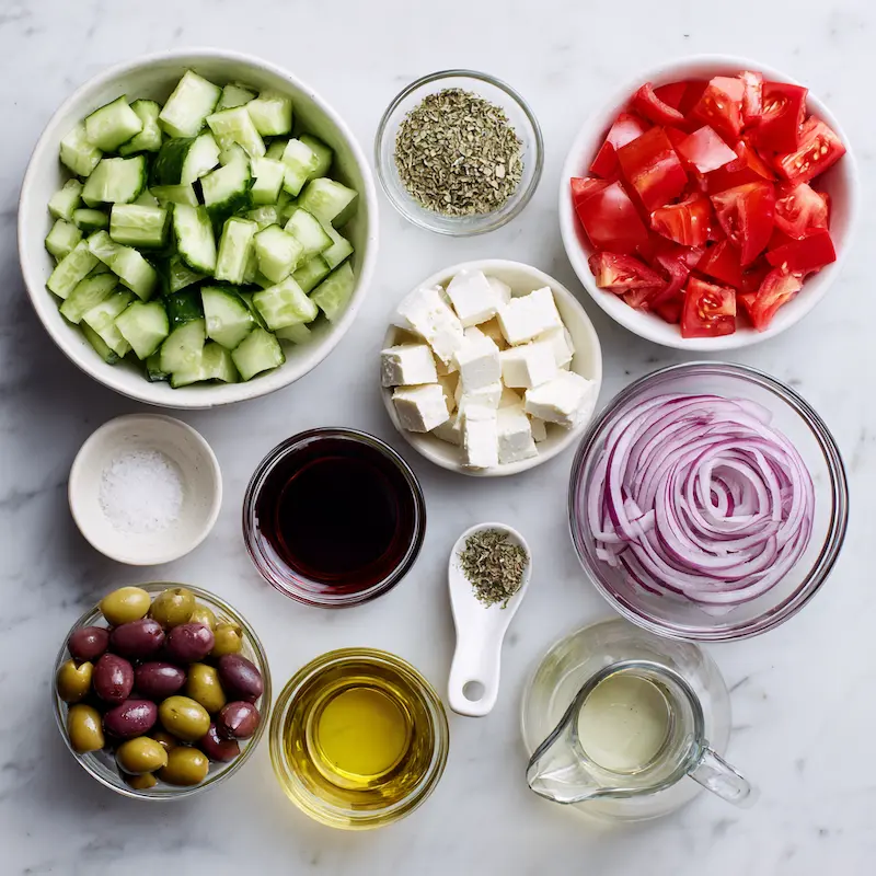 Mediterranean Salad ingredients Mediterranean Salad ingredients