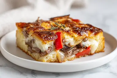 Philly Cheesesteak Grilled Cheese Casserole recipe