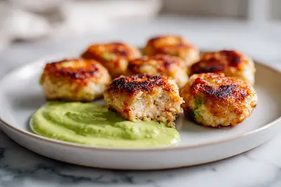 Salmon balls with creamy avocado sauce Recipe