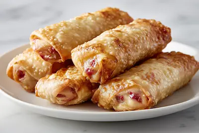 air fryer cherry cheesecake egg rolls Recipe