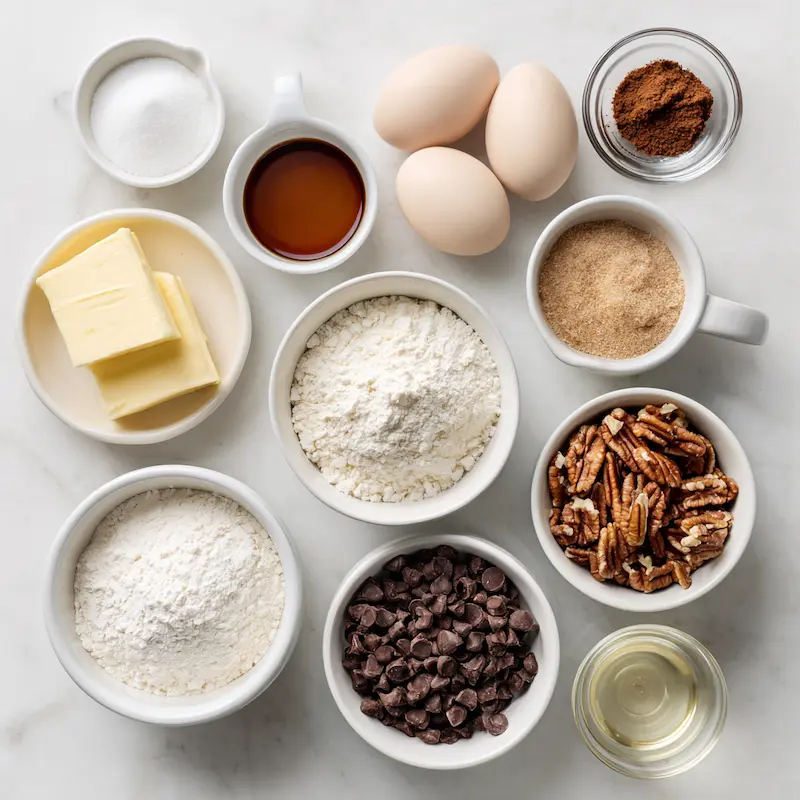 chocolate chip pecan cookies Ingredients