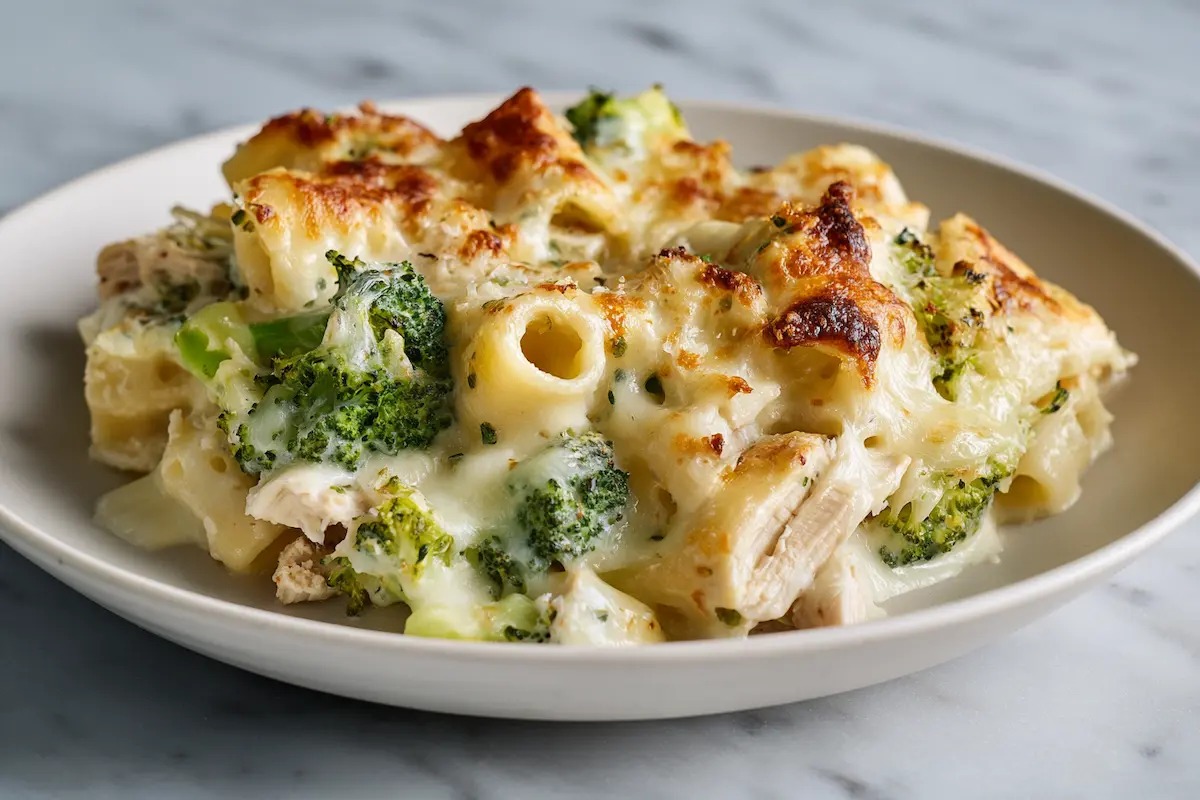 Cozy & Creamy Easy Chicken Broccoli Baked Alfredo