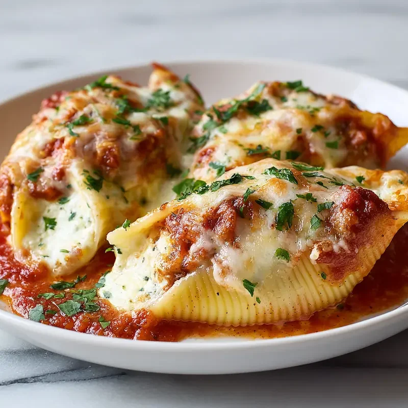 beef stuffed shells with creamy ricotta filling
