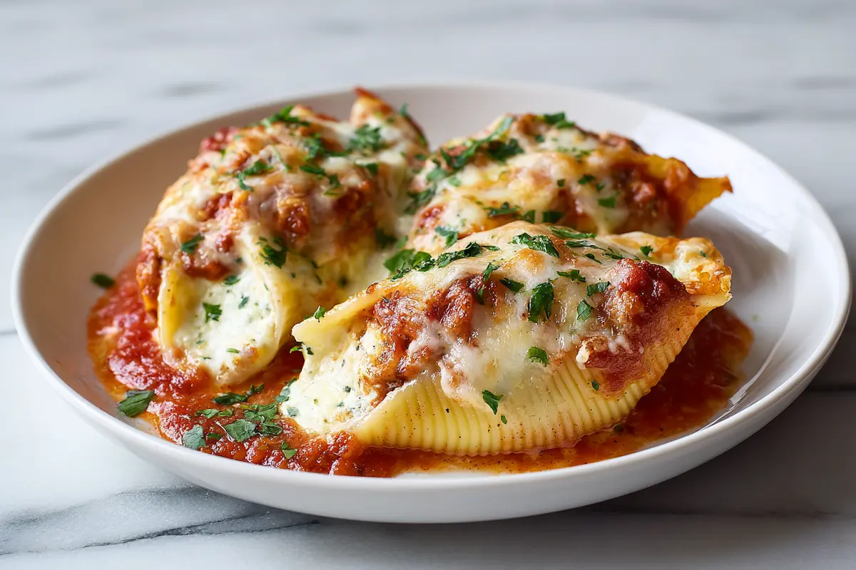 Beef Stuffed Shells with Creamy Ricotta Filling (Family Favorite!)