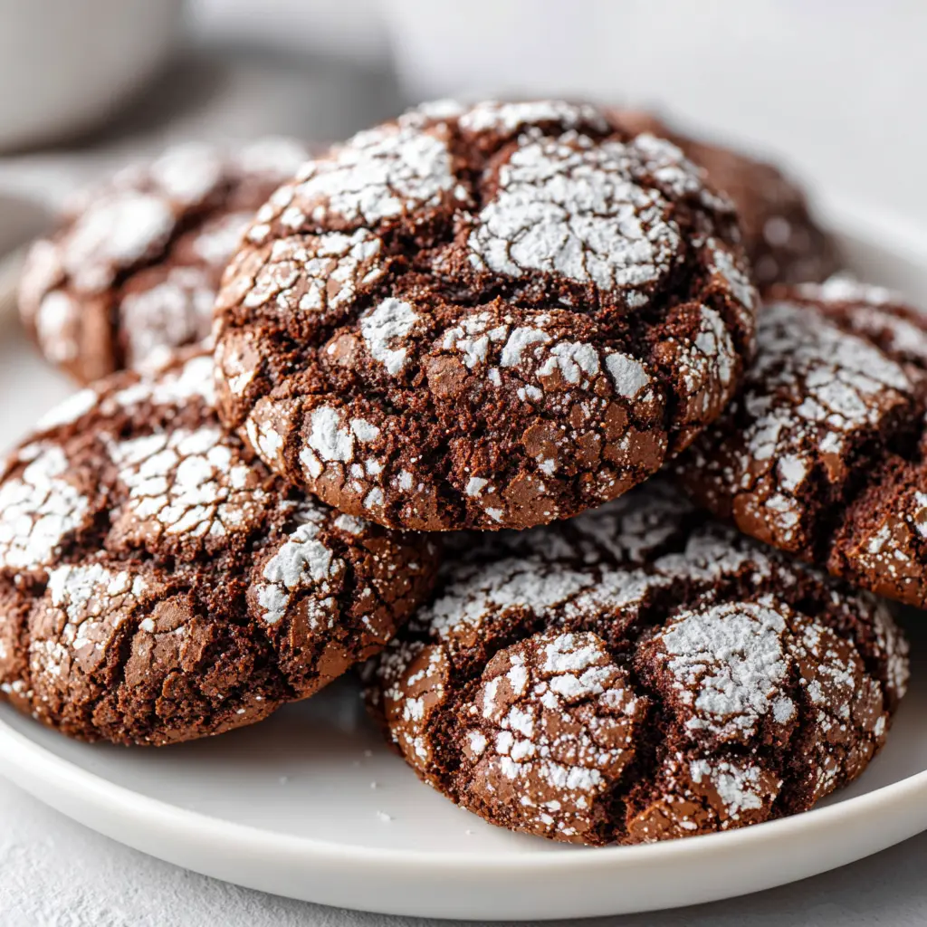 Chocolate Crinkle Cookies Fudgy and Festive