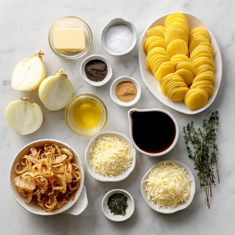 French Onion Potato Bake ingredients