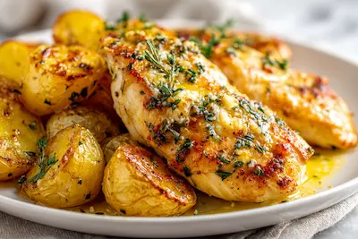 Garlic Parmesan Chicken and Potatoes recipe
