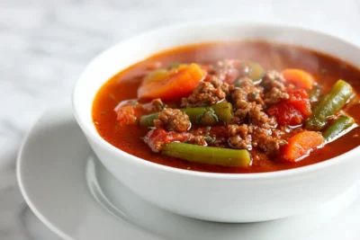 Hamburger Vegetable Soup recipe