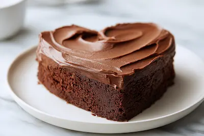 Heart-Shaped Chocolate Fudge Cake recipe
