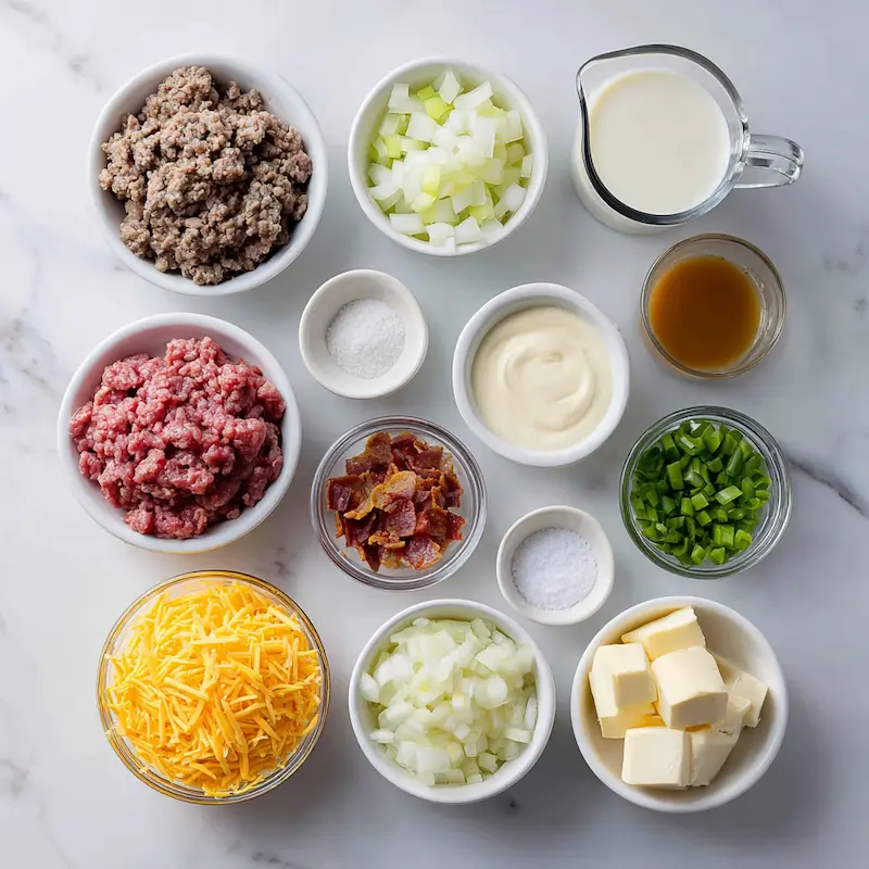 Keto Cheeseburger Soup ingredients