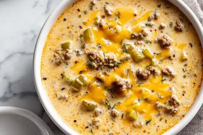 Keto Cheeseburger Soup recipe