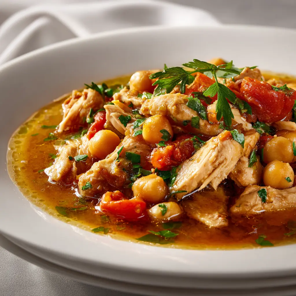 Light Chicken Chickpea Stew