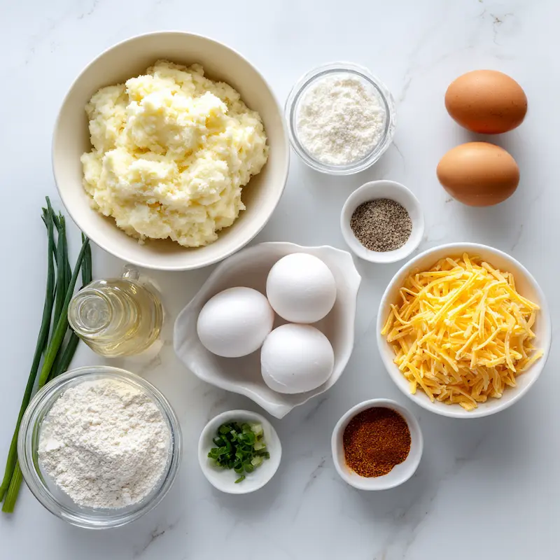 Mashed Potato Cheese Puffs ingredients