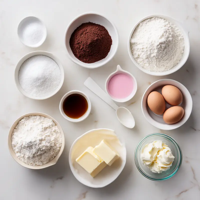 Pink Velvet Cake ingredients