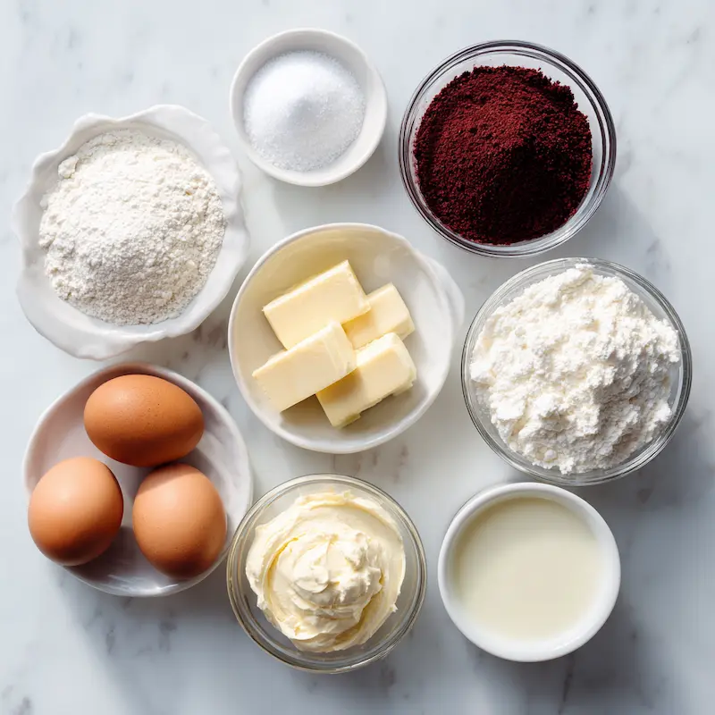 Red Velvet Cheesecake Cake ingredients