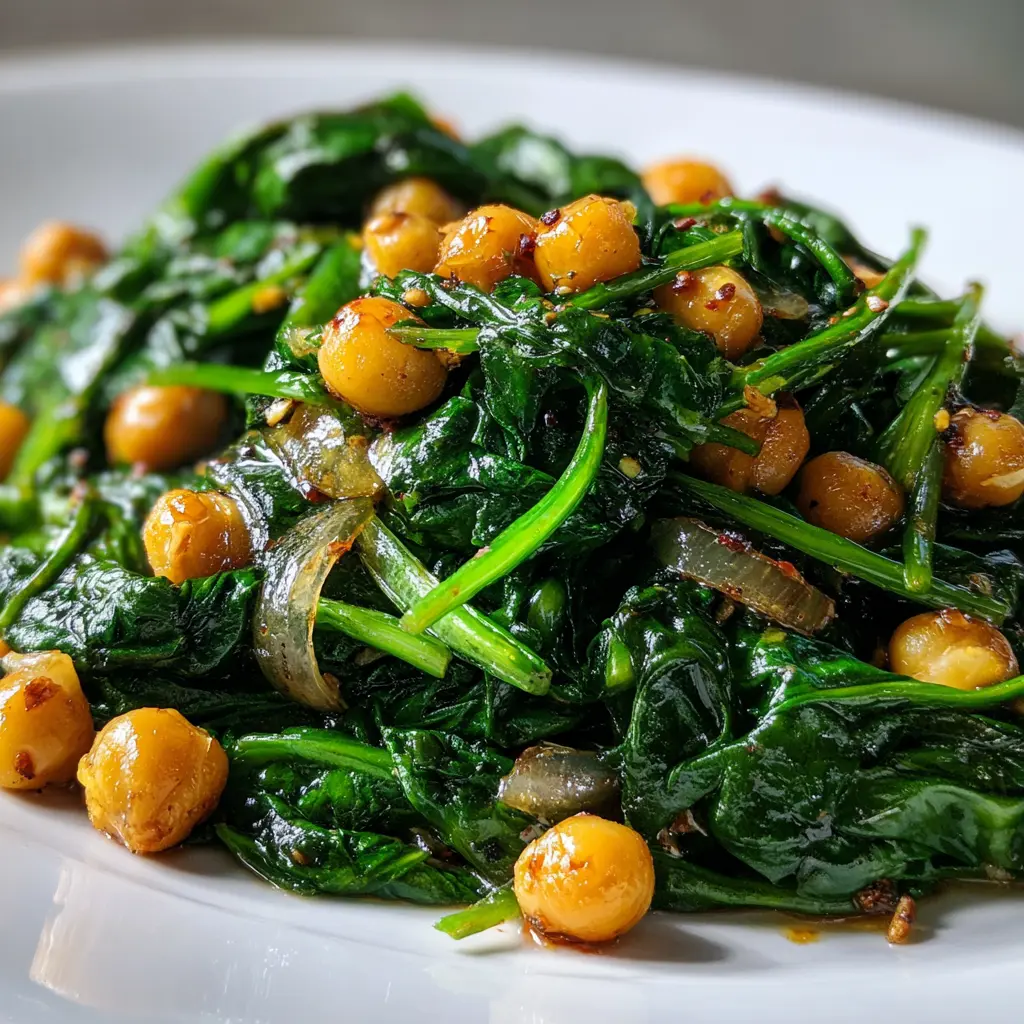 Spinach Chickpea Stir Fry