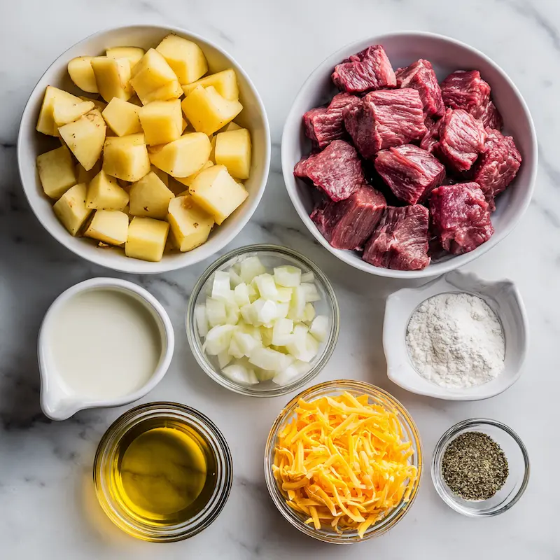 Steak and Potato Soup ingredients