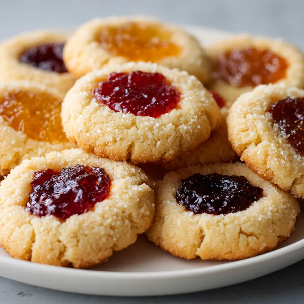 Thumbprint Jam Cookies Vegan Shortbread