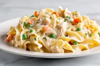 Chicken Pot Pie Noodles recipe