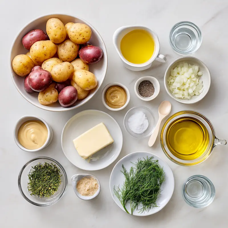 Creamy Mustard Roasted Potatoes ingredients
