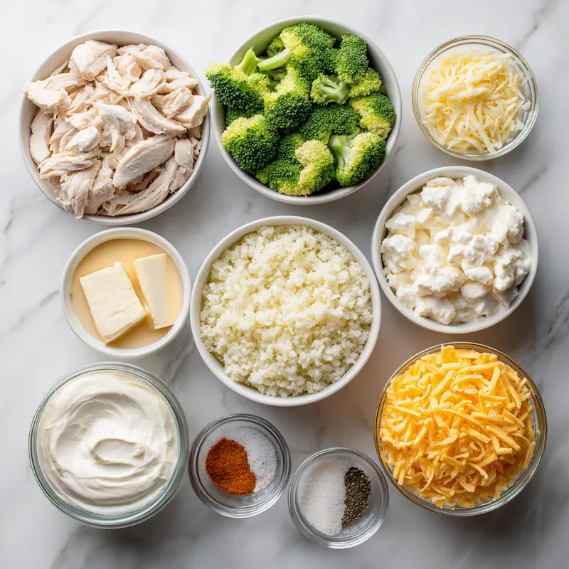 Easy Low Carb Chicken Casserole ingredients