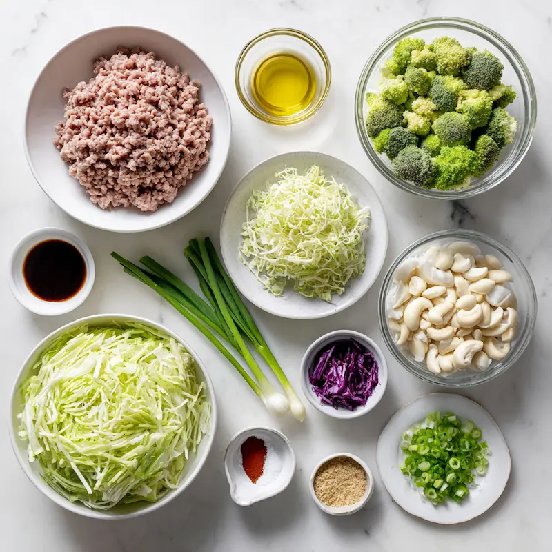 High Protein Egg Roll In A Bowl ingredients