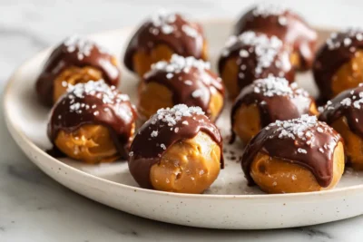 High Protein Frozen Peanut Butter Greek Yogurt Bites recipe