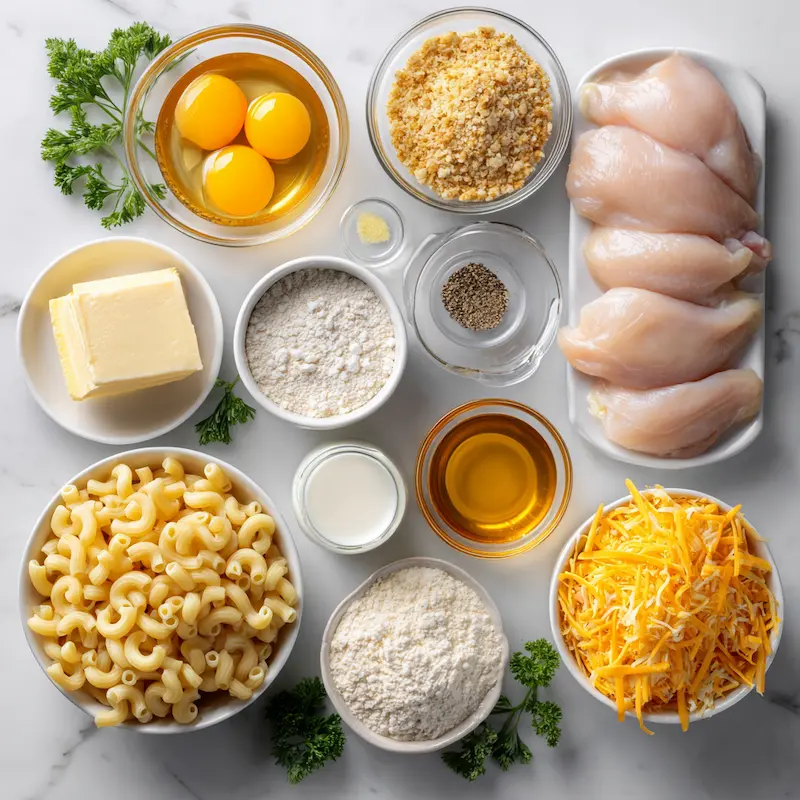 Honey Pepper Chicken Mac Cheese ingredients