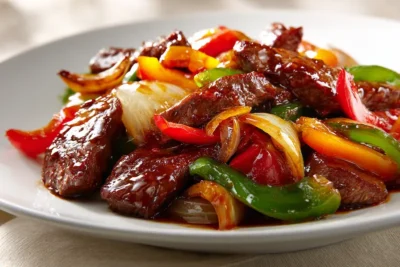 Pepper Steak Recipe card