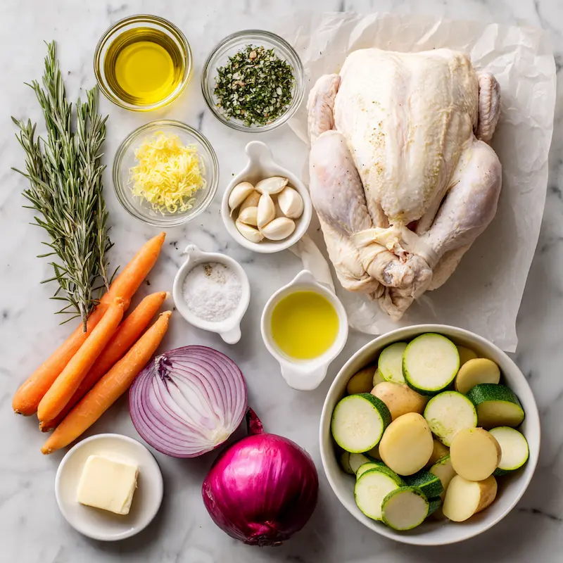 Roasted Garlic Chicken and Vegetables ingredients